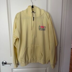 Yellow zip up